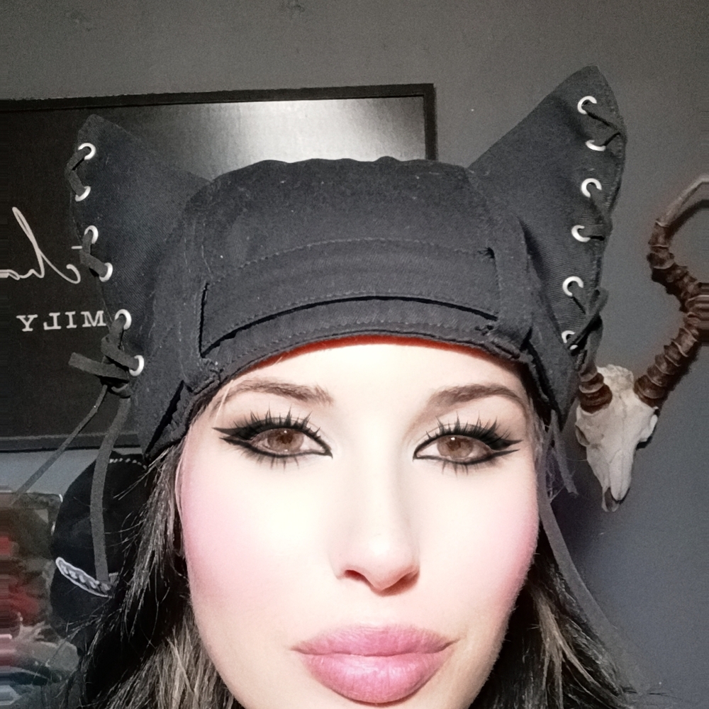 Black Cat Ear Corset Hat